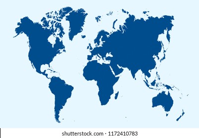 Color world map vector