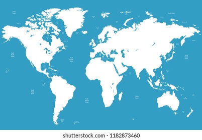 Color world map vector