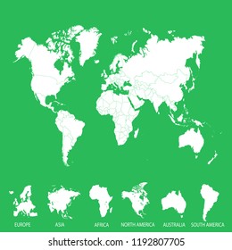 Color world map vector