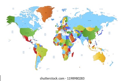 Карта Мира Фото С Названиями