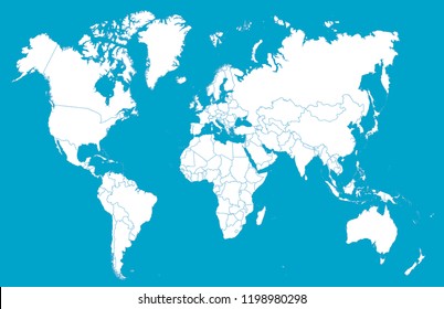 Color World Map Vector