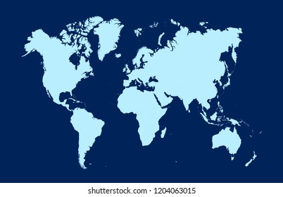 Color world map vector