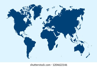 Color world map vector