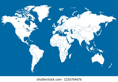 Color world map vector