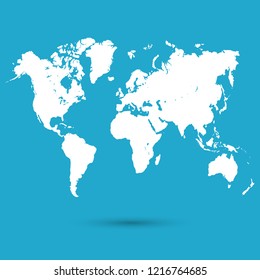 Color world map vector