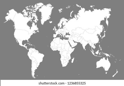 Color world map vector