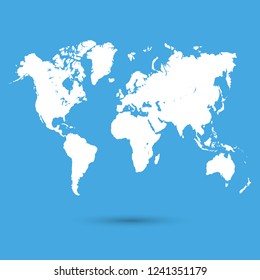 Color world map vector
