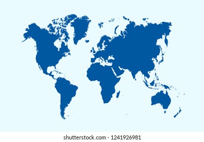 Color world map vector