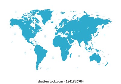Color world map vector