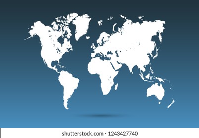 Color world map vector