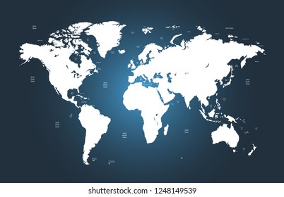 Color world map vector