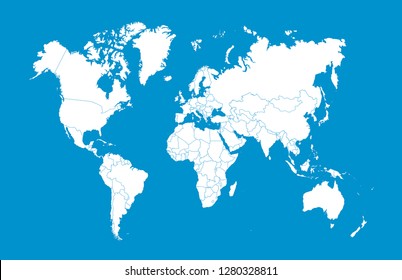 Color world map vector