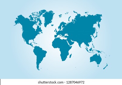 Color world map vector