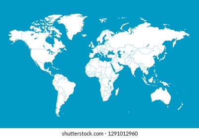 Color world map vector