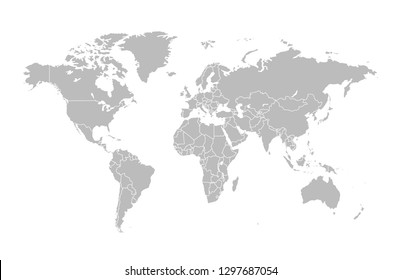 Color world map vector