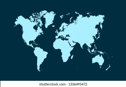 Color world map vector