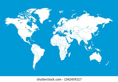 Color world map vector