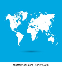 Color world map vector