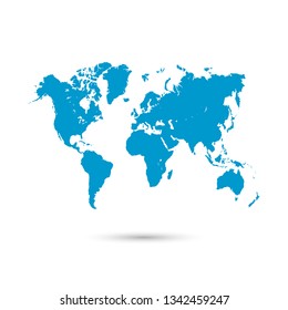 Color world map vector