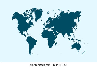 Color world map vector