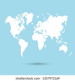 Color world map vector