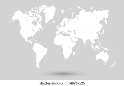 Color world map vector
