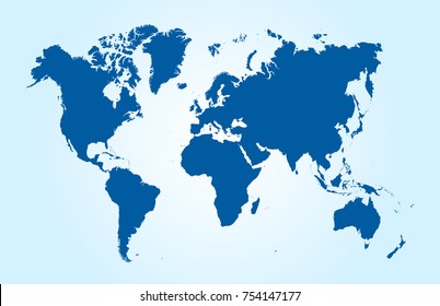Color world map vector