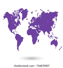 Color world map vector