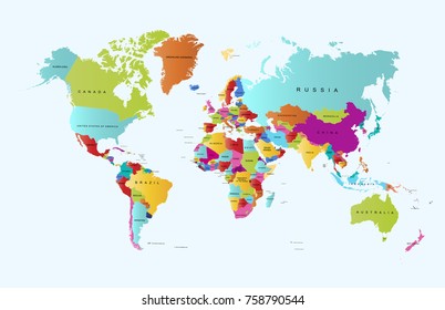 Grand World Map Graphic Element Vector Stock Vector (Royalty Free ...