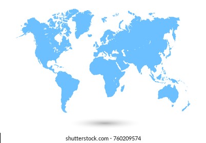 color world map vector.