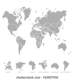 color world map vector