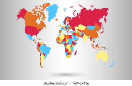 149 Colorfull World Map Images, Stock Photos & Vectors | Shutterstock