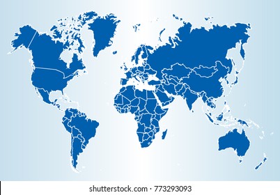 color world map vector