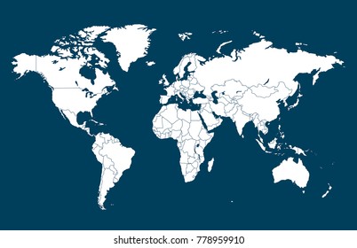 color world map vector