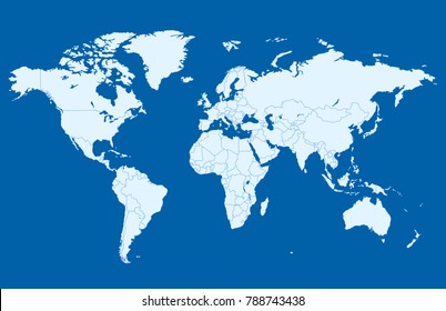 color world map vector