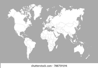 color world map vector