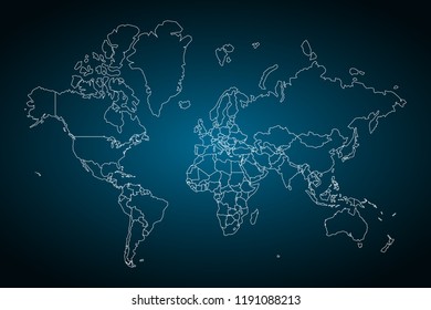 Color world map vector eps10.
