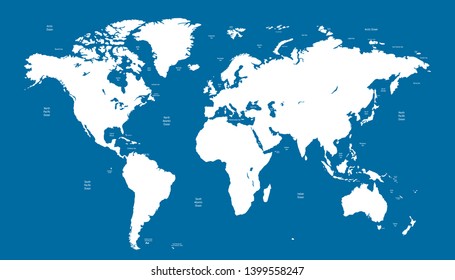 Color world map vector modern