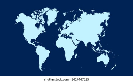 Color world map vector modern