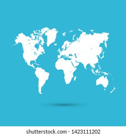Color world map vector modern