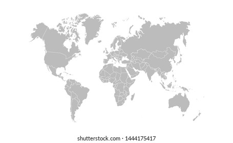 Color world map vector modern