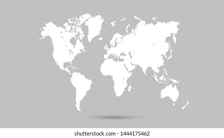 Color world map vector modern