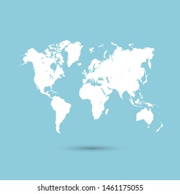 Color world map vector modern