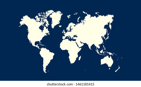 Color world map vector modern