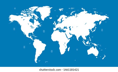 Color world map vector modern