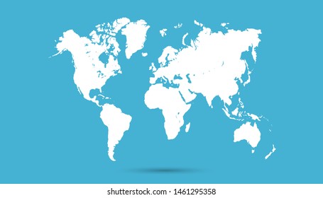 Color world map vector modern