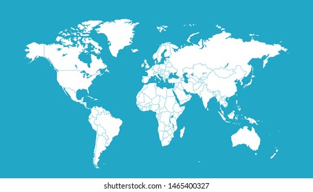 Color world map vector modern