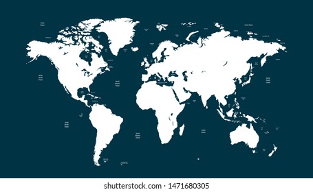 Color world map vector modern