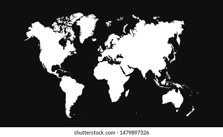 Color world map vector modern