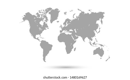 Color world map vector modern